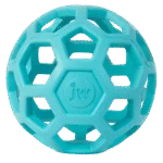 Balle pour chien en caoutchouc naturel à garnir de friandises, 9 cm, bleu clair – JW Hol-ee Roller Small – Image 2