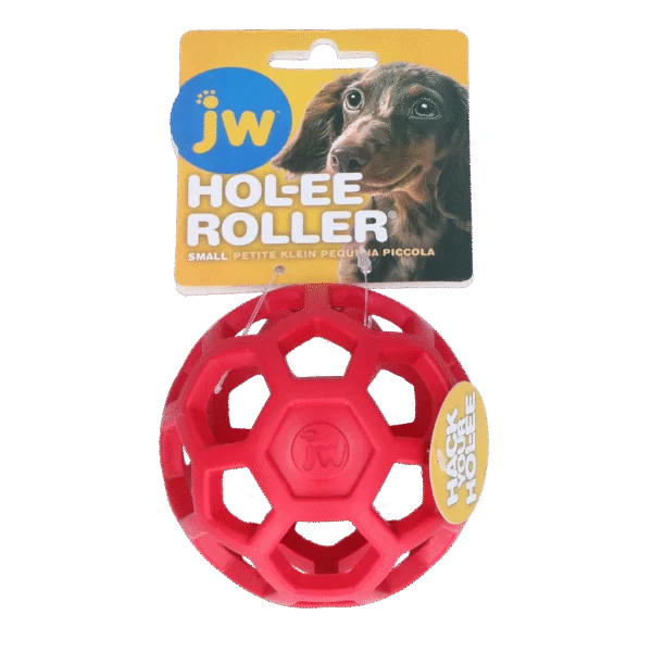 Balle pour chien en caoutchouc naturel à garnir, 9 cm, rouge – JW Hol-ee Roller Small