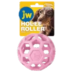 Balle pour chien en caoutchouc naturel pour friandises, 9 cm, rose – JW Hol-ee Roller Small