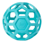 Balle pour chien en caoutchouc naturel, à garnir de friandises, 11,5 cm, bleu clair – JW Hol-ee Roller – Image 2