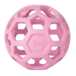 Balle pour chien en caoutchouc naturel à remplir de friandises, 11,5 cm, rose – JW Hol-ee Roller – Image 2