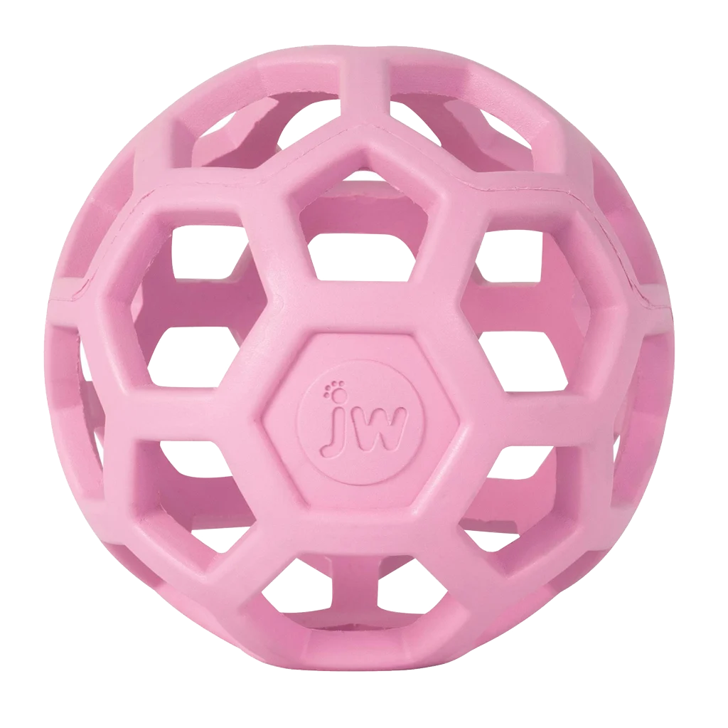Balle pour chien en caoutchouc naturel à remplir de friandises, 11,5 cm, rose – JW Hol-ee Roller – Image 2