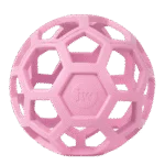 Balle pour chien en caoutchouc naturel pour friandises, 15 cm, rose – JW Hol-ee Roller – Image 2