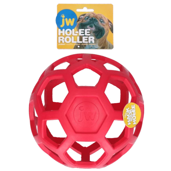 Balle pour chien en caoutchouc naturel, pour friandises, 19 cm, rouge – JW Hol-ee Roller