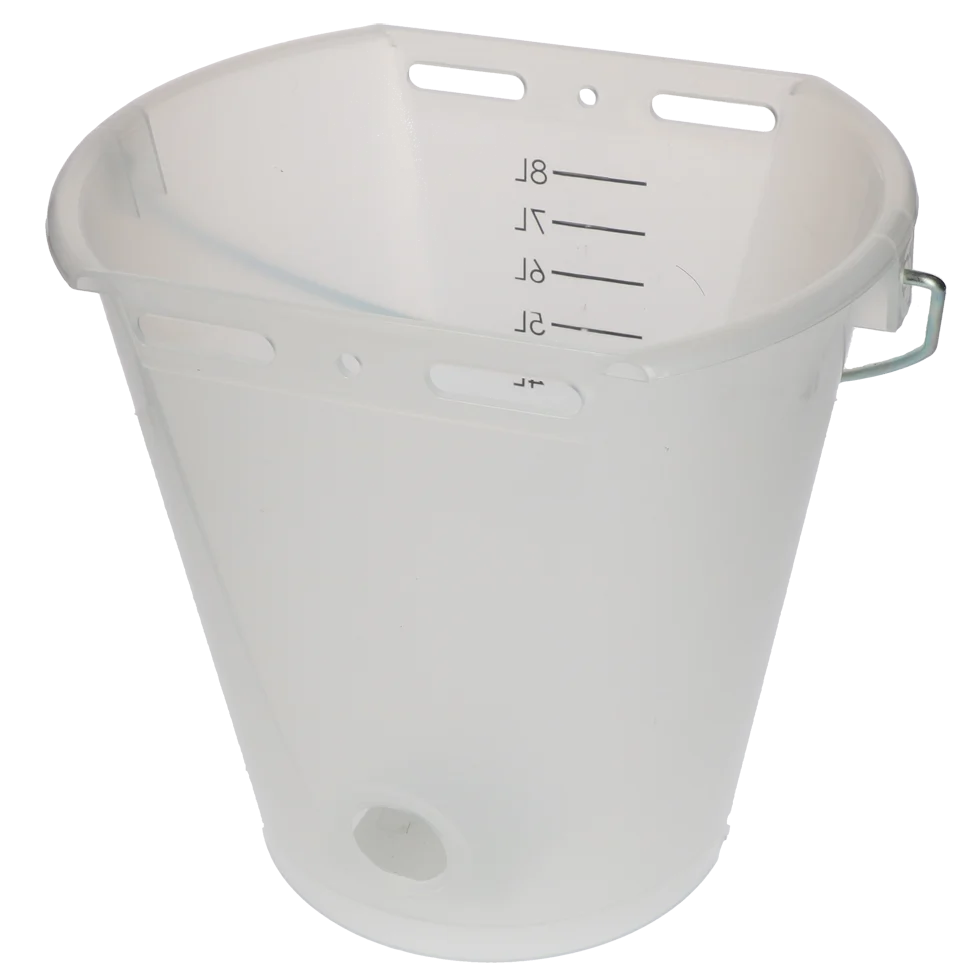 Seau à veau blanc transparent avec graduations, 8 l – Image 4