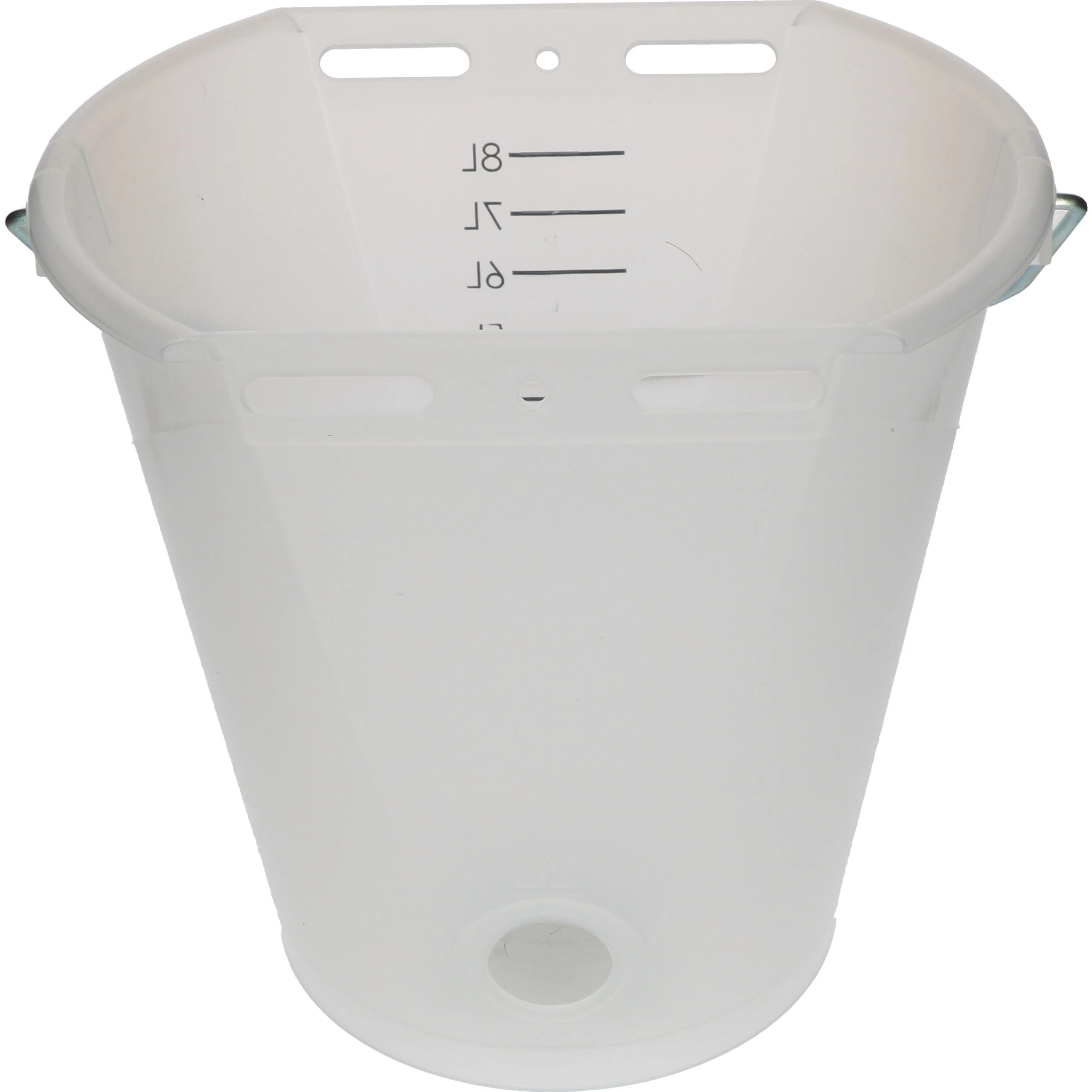 Seau à veau blanc transparent avec graduations, 8 l – Image 6