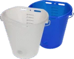 Seau à veau blanc transparent avec graduations, 8 l – Image 2