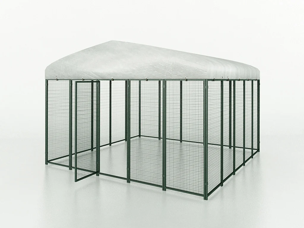 Enclos à poules avec toit, 300 x 300 x 205 cm – Cucciolotta Polly Run – Image 2