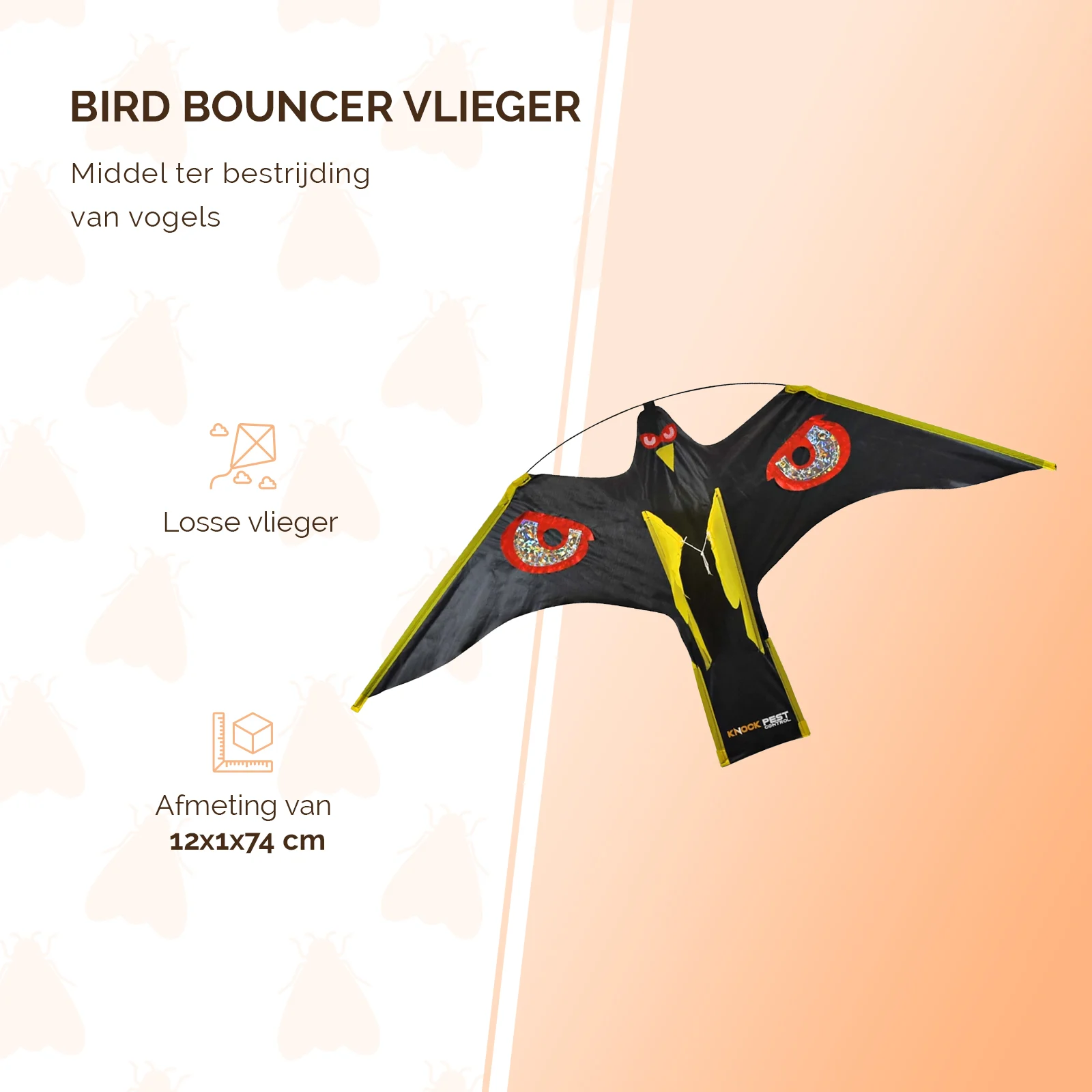 Cerf volant pour effaroucheur d’oiseaux avec ligne de fixation – Knock Pest Bird Bouncer – Image 2