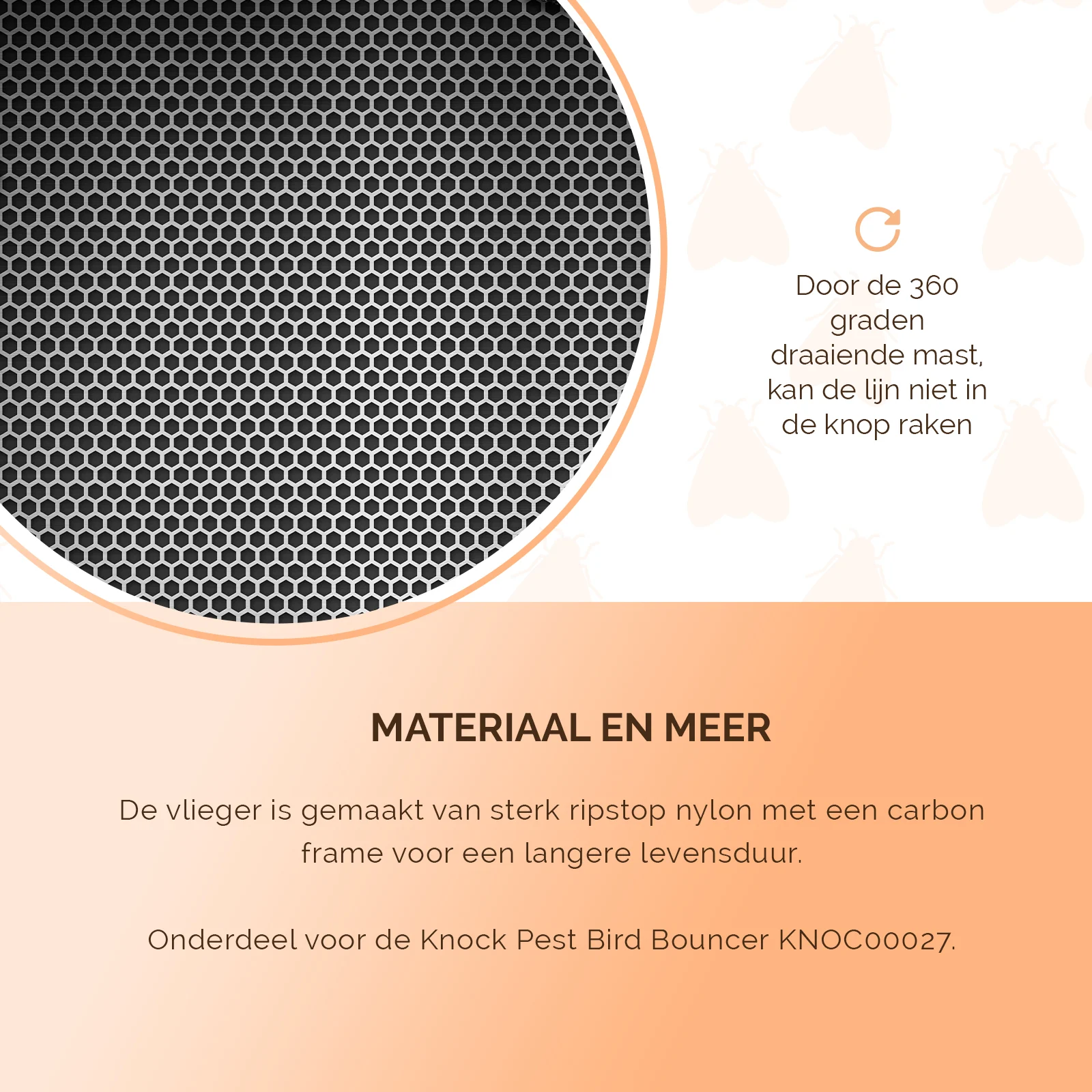 Cerf volant pour effaroucheur d’oiseaux avec ligne de fixation – Knock Pest Bird Bouncer – Image 4