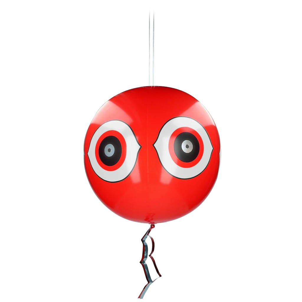 Ballon effaroucheur pour oiseaux avec corde de suspension, rouge, Ø 40 cm – Knock Pest – Image 1