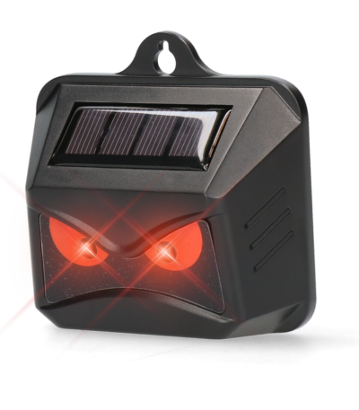 Répulsif pour animaux sauvages à leds rouges, à énergie solaire, 2 pièces – Knock Pest Wild Solar