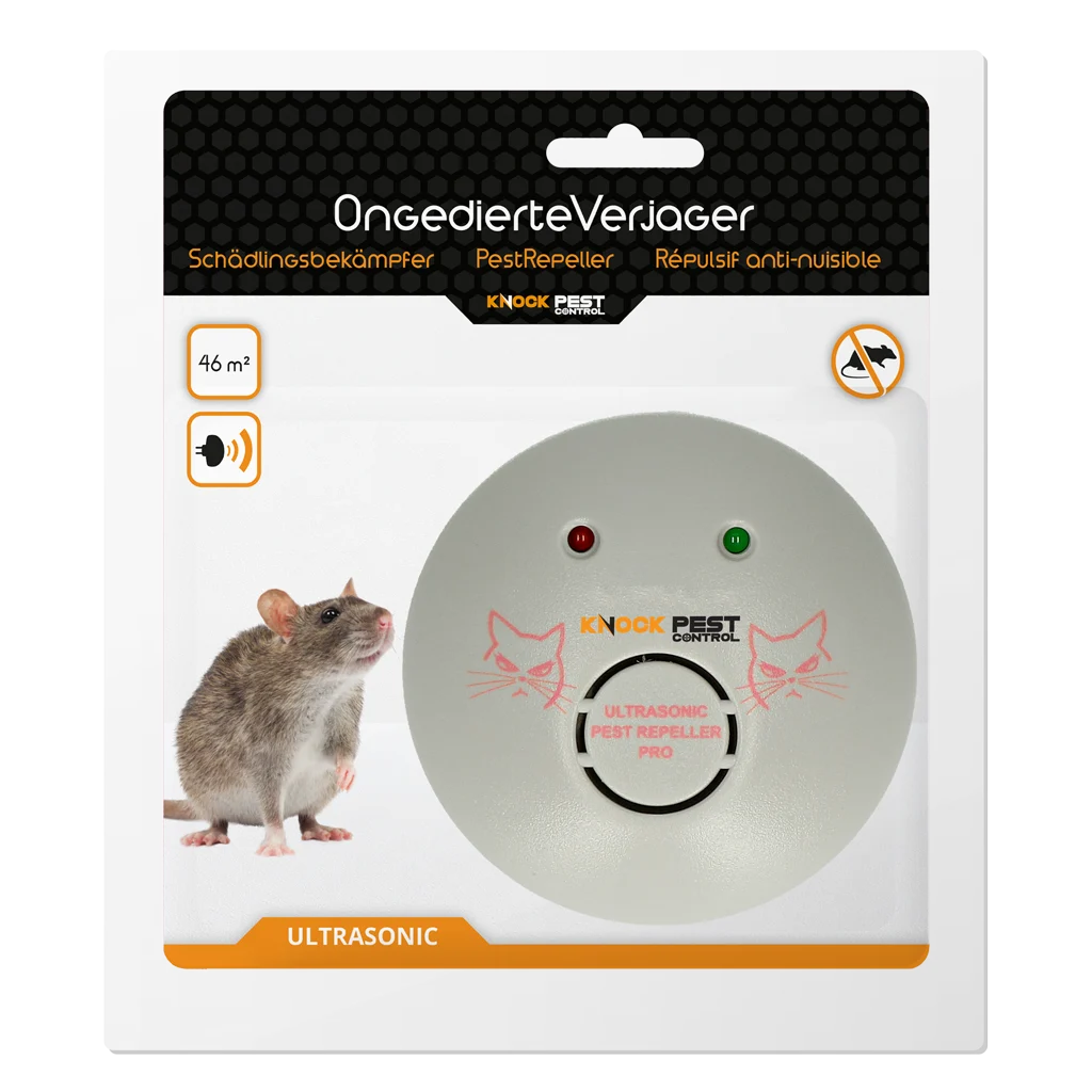 Répulsif antiparasitaire à ultrasons sur secteur, jusqu’à 46 m² – Knock Pest Ultrasonic Pest Repeller Home – Image 1