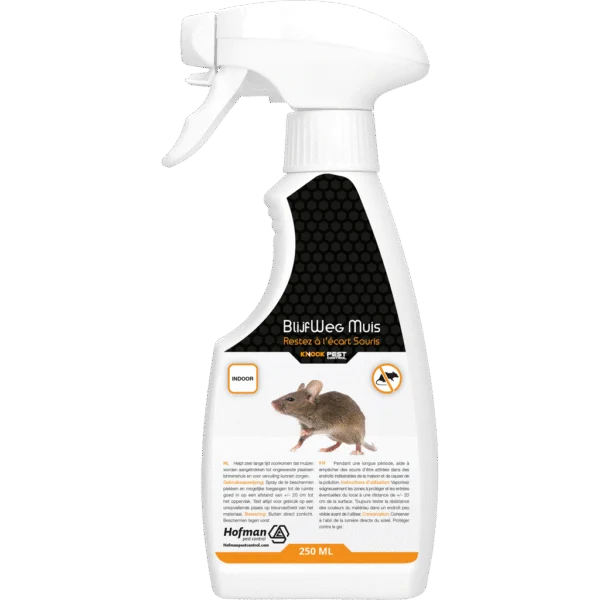 Spray répulsif contre les souris pour l’intérieur, 250 ml – Knock Pest BlijfWeg Muis
