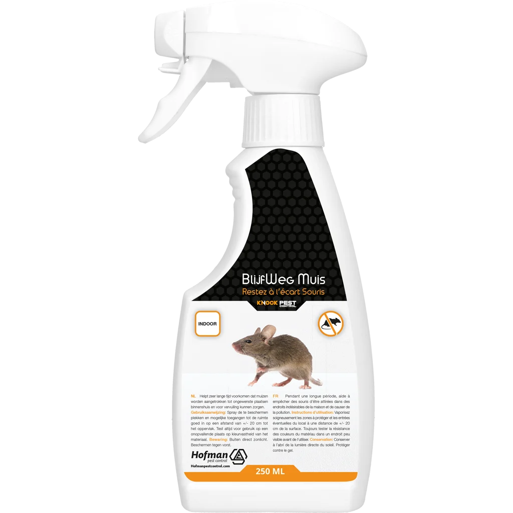 Spray répulsif contre les souris pour l’intérieur, 250 ml – Knock Pest BlijfWeg Muis – Image 1