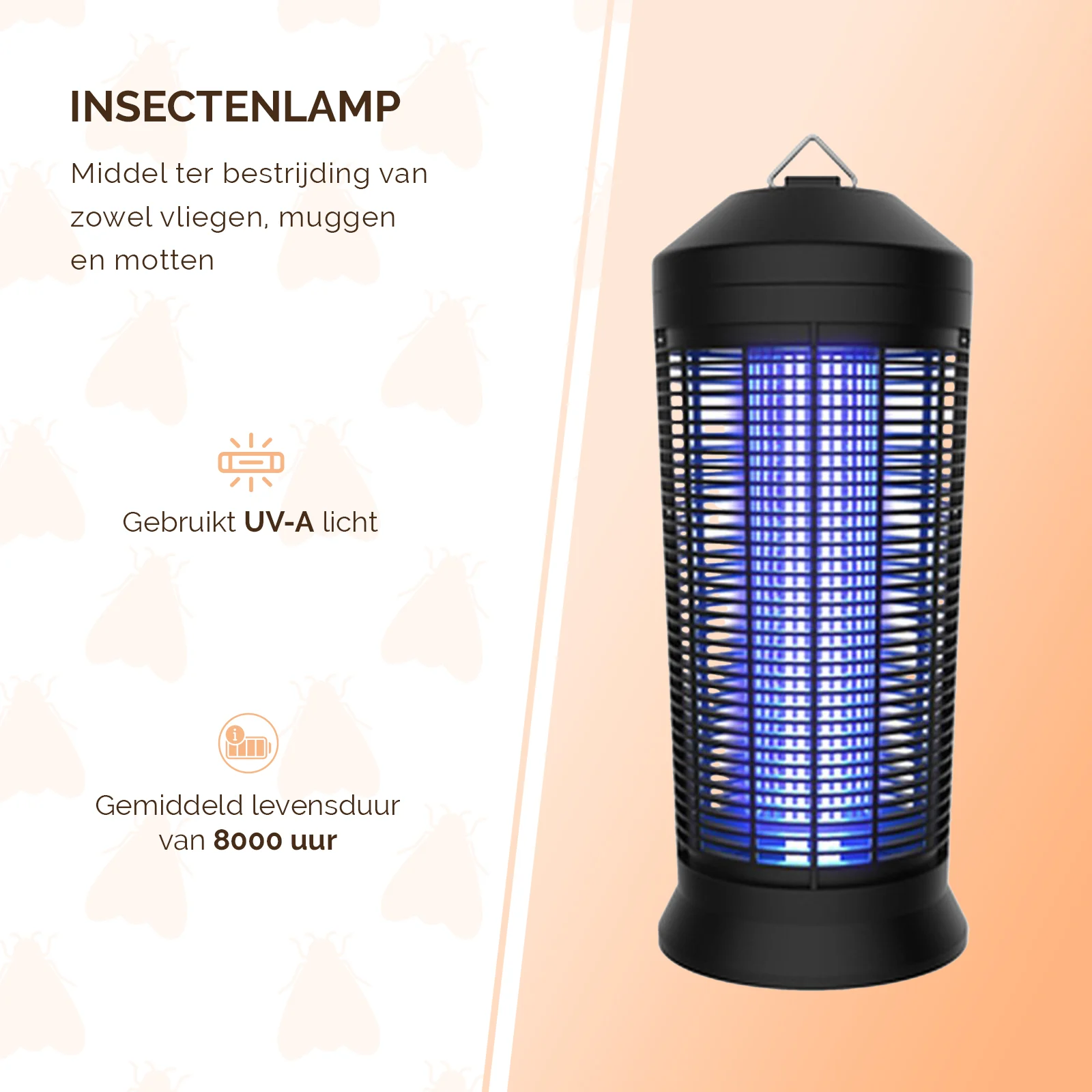 Lampe anti-insectes avec UV-A et grille électrifiée, 36 W – Knock Pest Insect Killer – Image 2