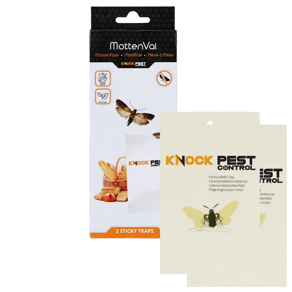 Piège à mites alimentaires avec phéromone et bande adhésive, 2 pièges englués – Knock Pest Vlak – Image 1