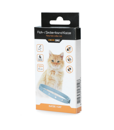 Collier pour chats contre les puces et les tiques, 33 cm, allemand et anglais, Knock Pest