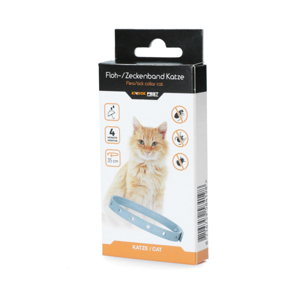 Collier pour chats contre les puces et les tiques, 33 cm, allemand et anglais, Knock Pest