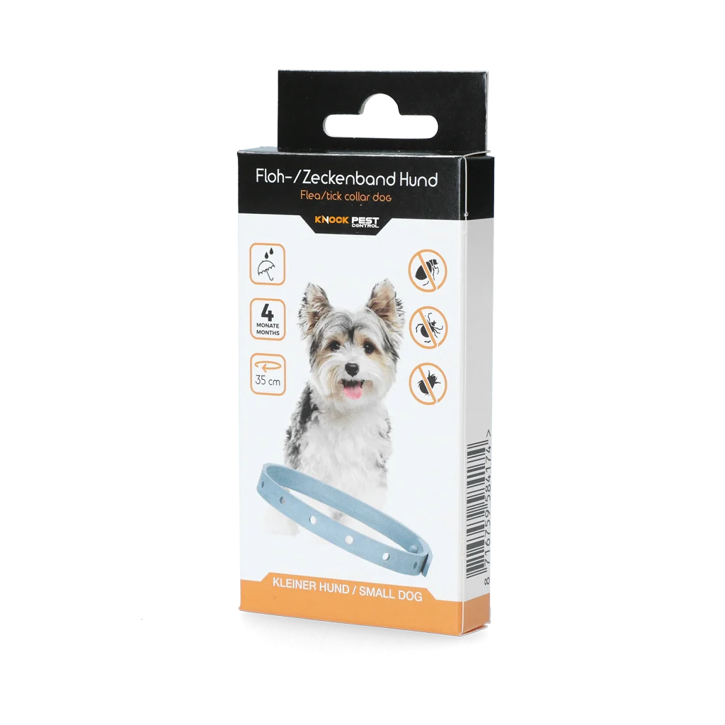 Collier anti tiques et anti puces pour chien, 33 cm, allemand et anglais – Knock Pest – Image 1