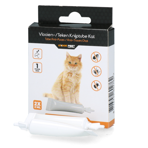 Pipette antipuces pour chats contre les tiques, 2 x 2 ml, allemand et anglais – Knock Pest