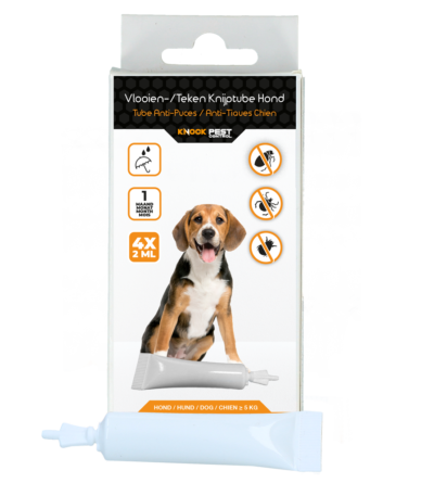 Pipettes antipuces pour chiens à partir de 5 kg, contre les tiques, 4 x 2 ml – Knock Pest