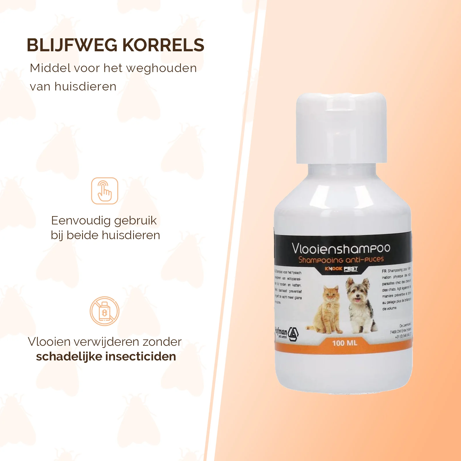 Shampooing antipuces pour chiens et chats, 100 ml – Knock Pest – Image 2