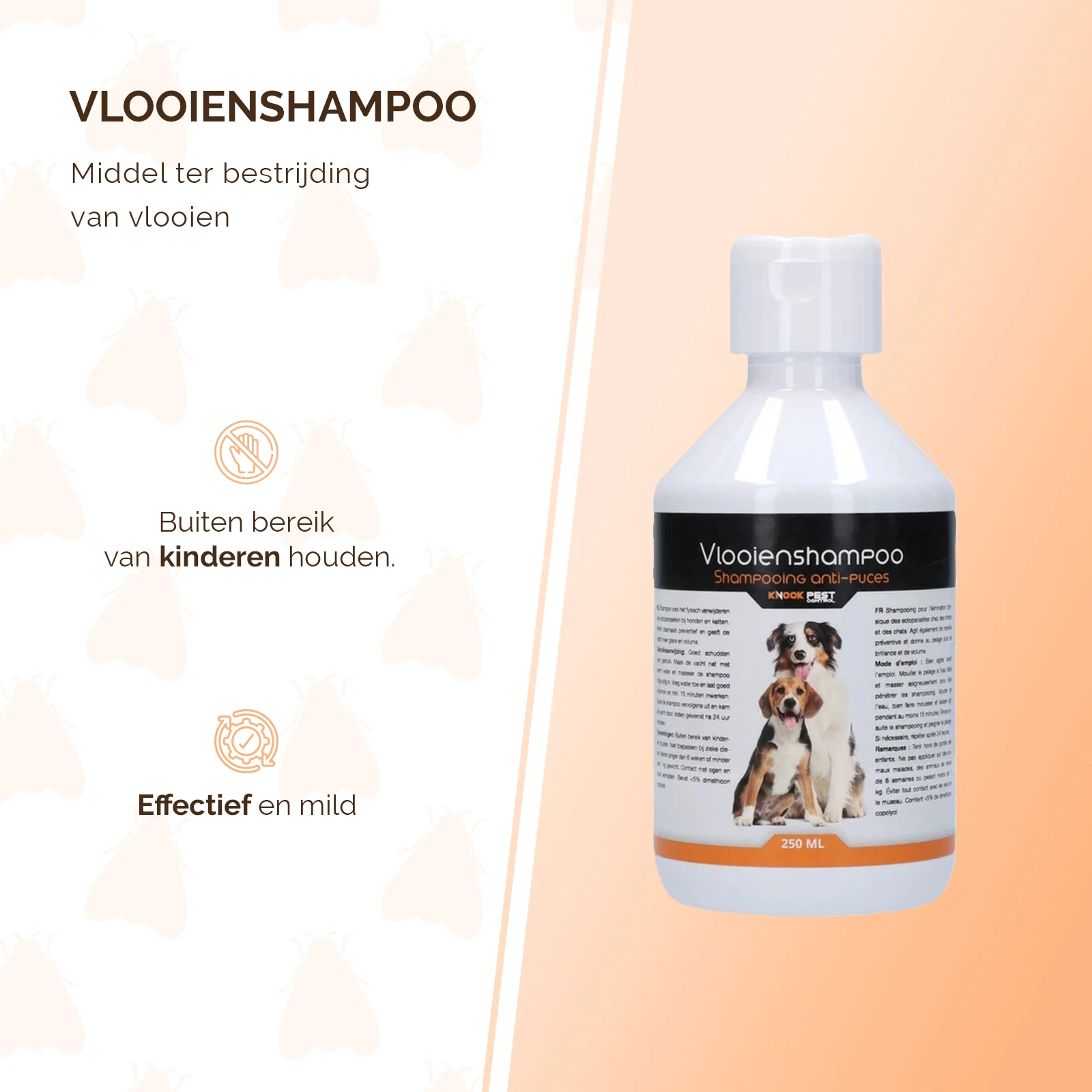 Shampooing antipuces pour chiens et chats, 250 ml – Knock Pest – Image 2
