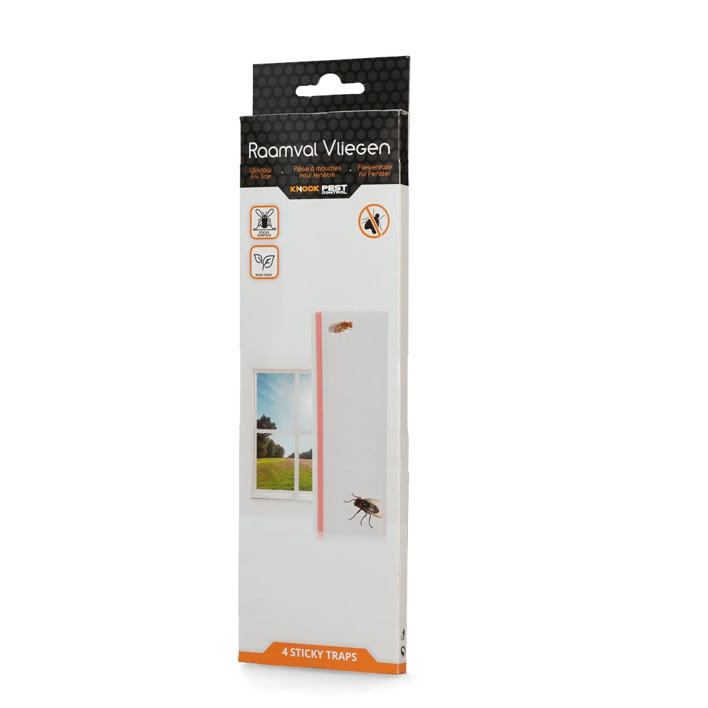 Piège à mouches pour fenêtre, transparent, 4 pièces – Knock Pest – Image 1