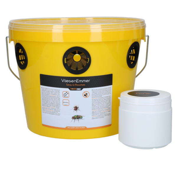Seau pour attraper les mouches avec 240 g d’appât, Knock Pest FlyNip VliegenEmmer