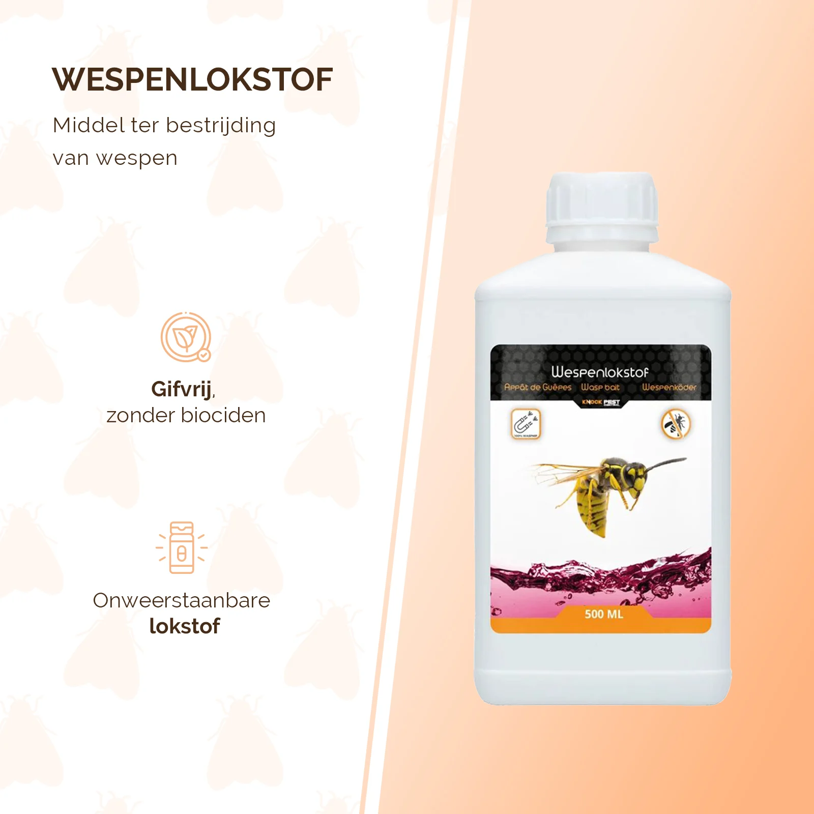 Attractif pour pièges à guêpes, 500 ml – Knock Pest Wasp Bait (appât pour guêpes) – Image 2