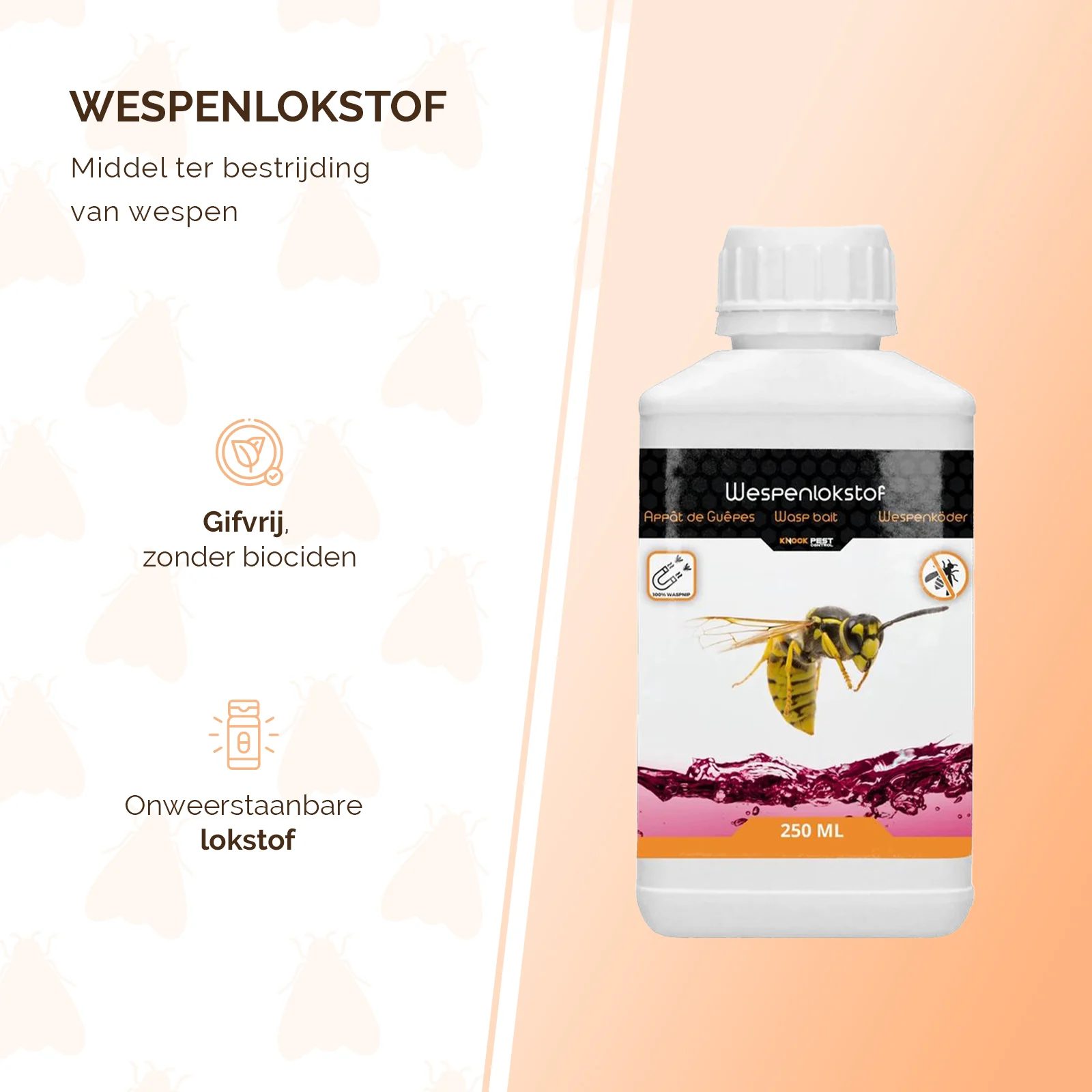 Attractif pour pièges à guêpes, 250 ml – Knock Pest Wasp Bait (Friandise pour guêpes) – Image 2