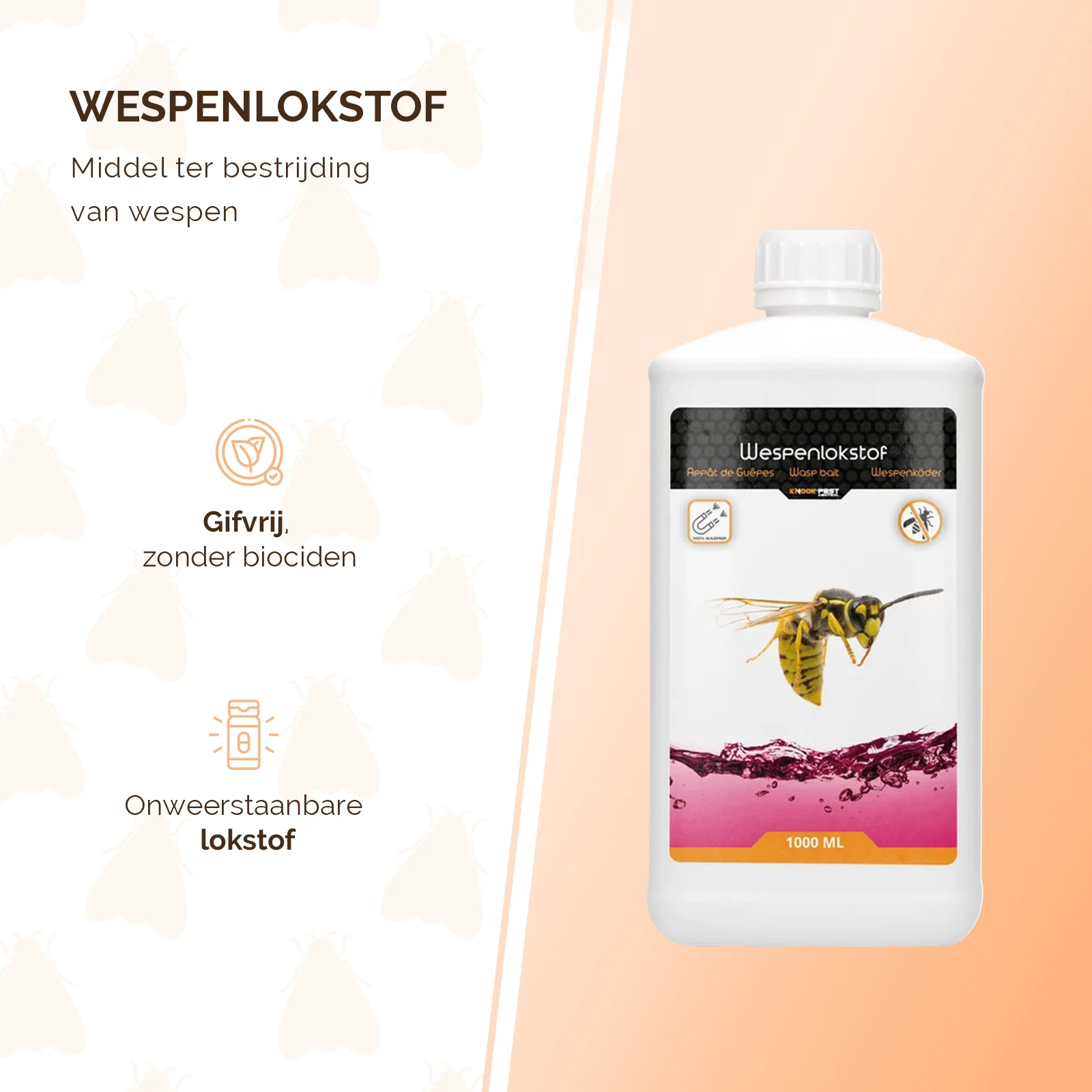 Attractif pour pièges à guêpes, 1 l – Knock Pest Wasp Bait (Friandise pour guêpes) – Image 2