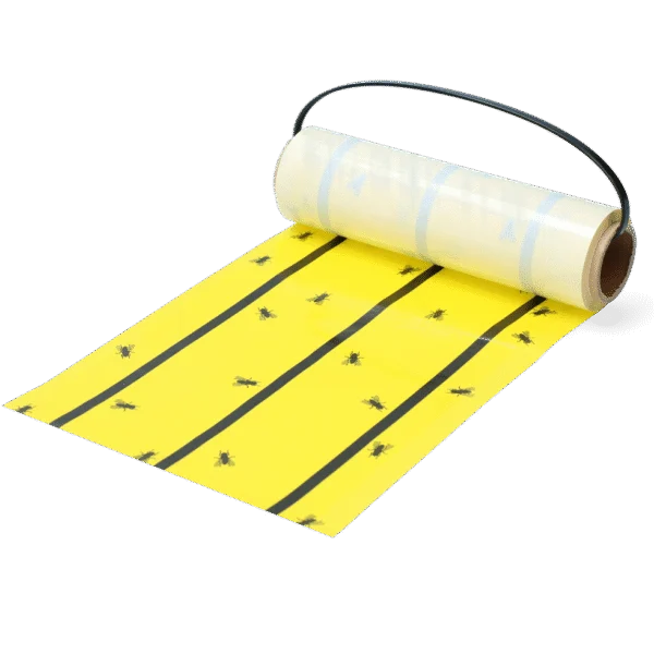 Rouleau adhésif attrape mouches jaune 5 m x 15 cm – Knock Pest