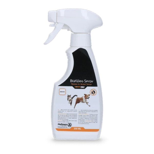 Spray répulsif pour animaux domestiques, 250 ml – Spray d’intérieur BlijfWeg Knock Pest