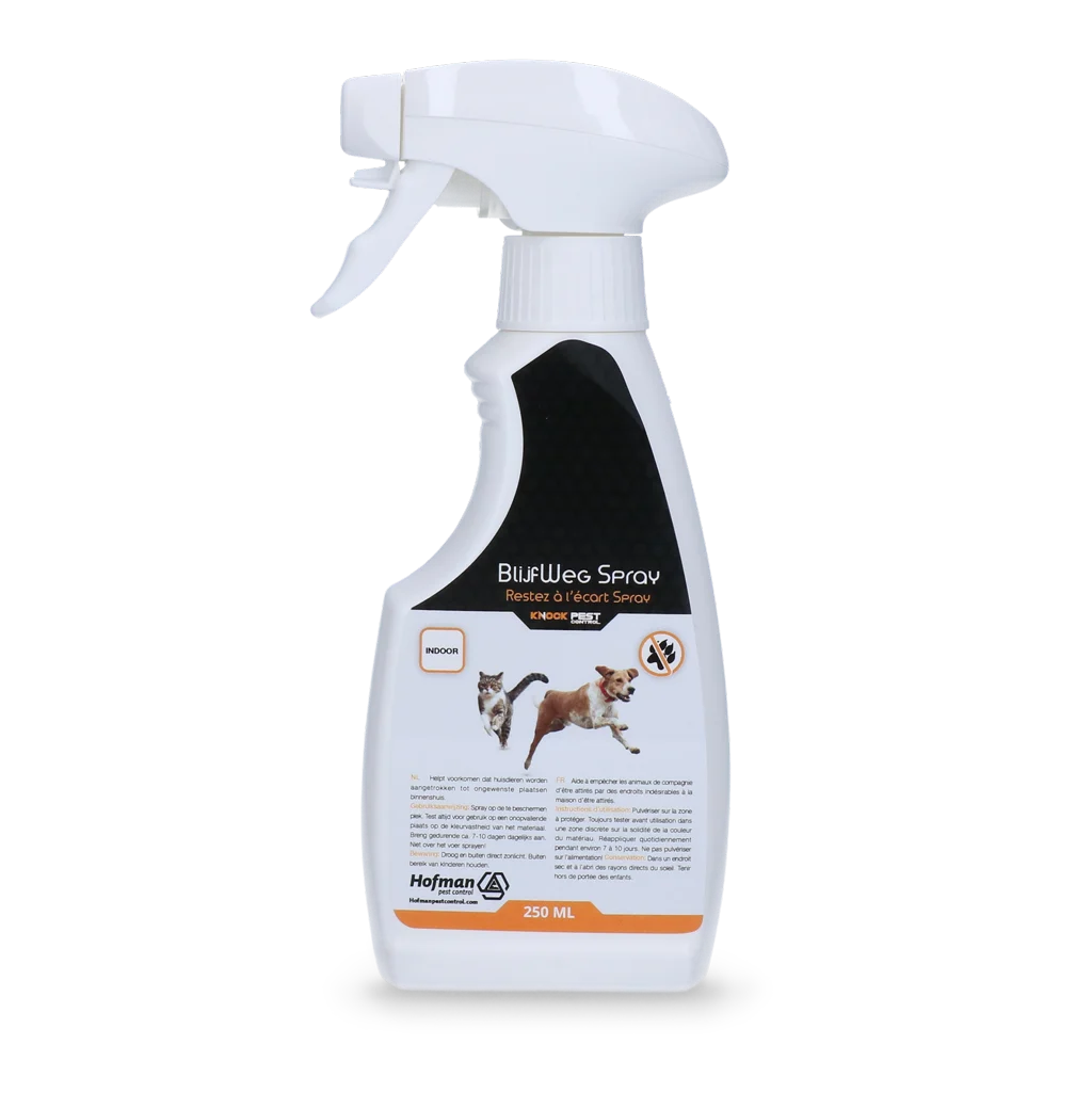 Spray répulsif pour animaux domestiques, 250 ml – Spray d’intérieur BlijfWeg Knock Pest – Image 1