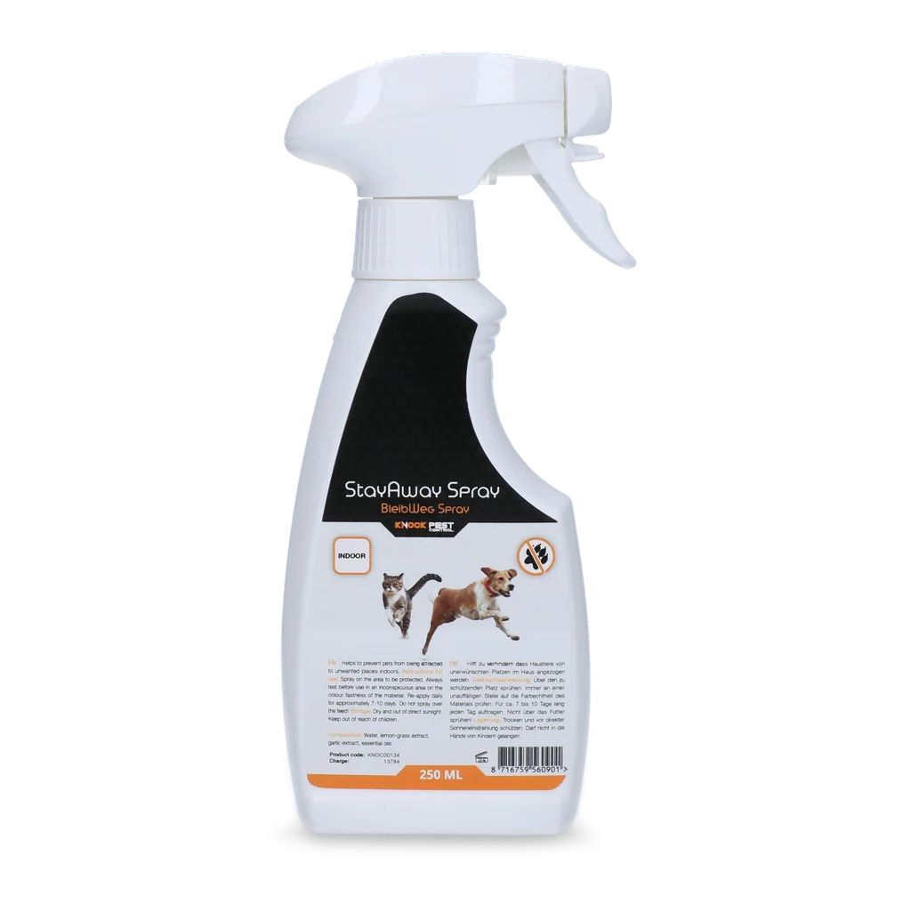 Spray répulsif pour animaux domestiques, 250 ml – Spray d’intérieur BlijfWeg Knock Pest – Image 2