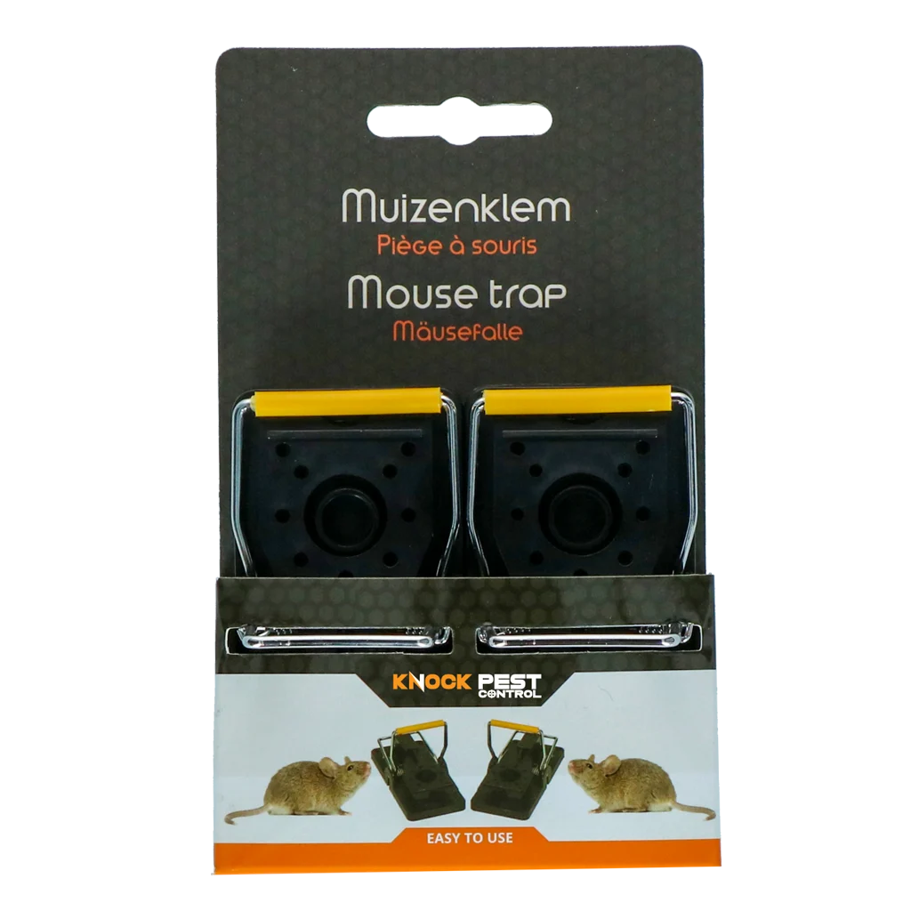 Tapette à souris en plastique, 2 pièces, 9,8 x 4,8 x 5,8 cm – Knock Pest – Image 1