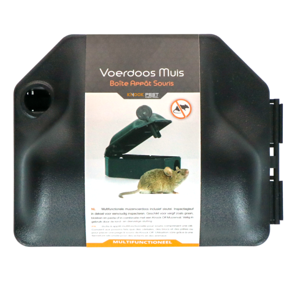 Boîte d’appâtage pour souris avec clé et fente d’inspection, 12,5 x 10,5 x 6,5 cm – Knock Pest