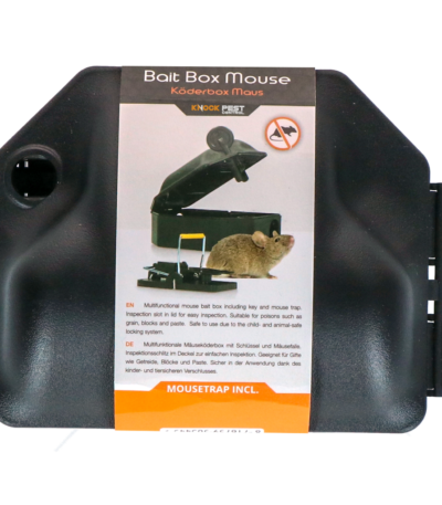 Boîte d’appâtage pour souris avec piège à souris et clé, 12,5 x 10,5 x 6,5 cm – Knock Pest