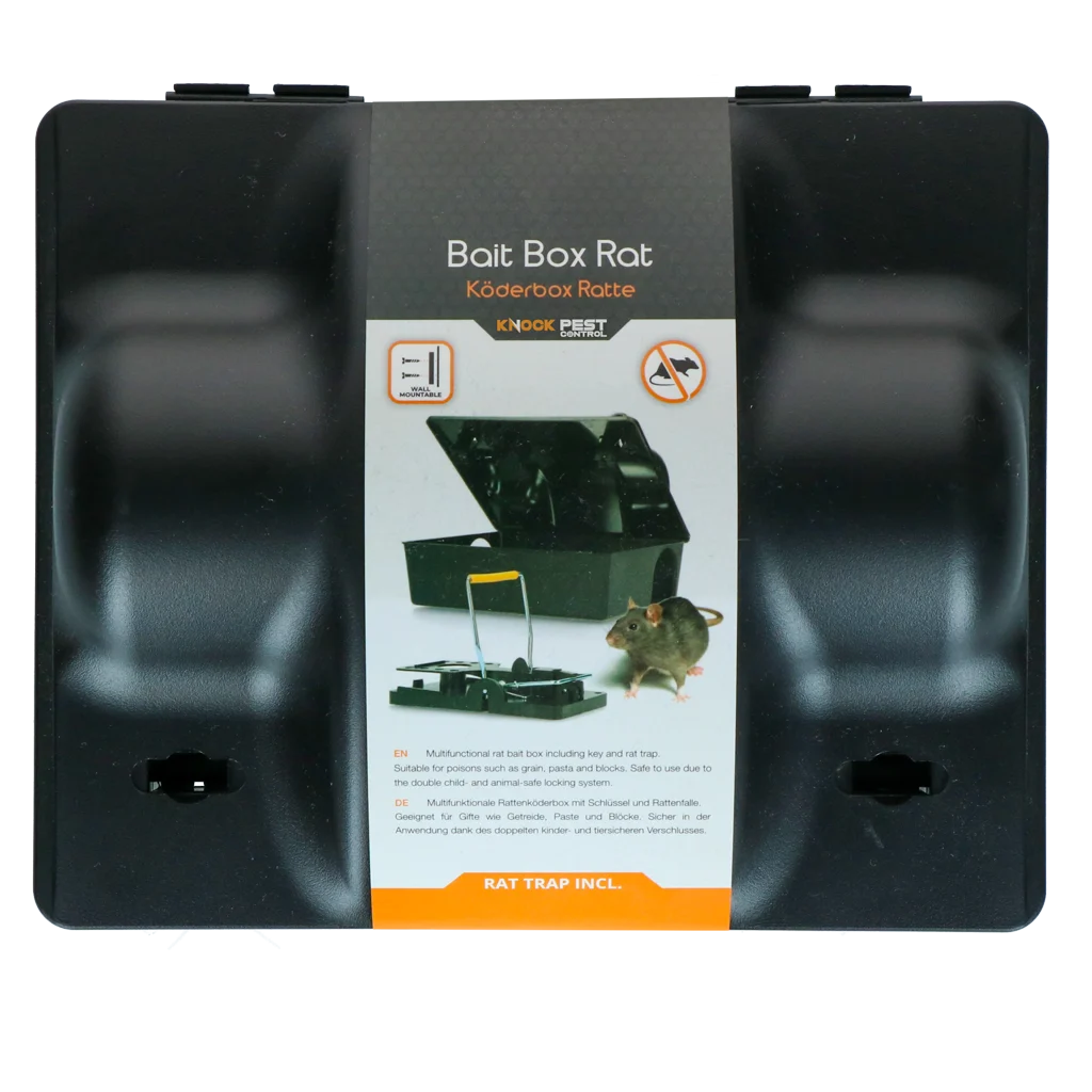 Poste d’appâtage pour rats et souris avec piège à rats, 23,5 x 19,5 x 10,5 cm – Knock Pest Dual bait – Image 1