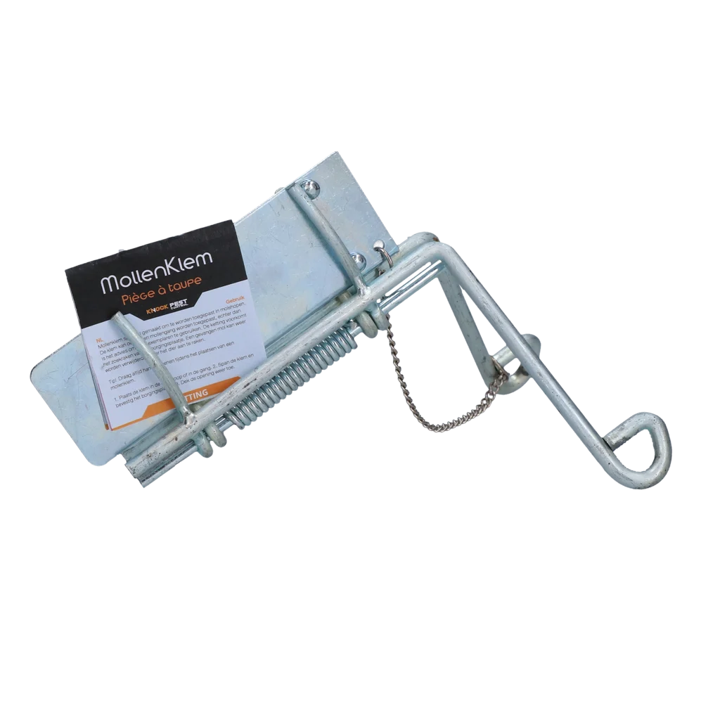 KNOC00153.png Piège à taupes avec chaîne, galvanisé, 15,5 x 16 cm – Knock Pest – Image 1