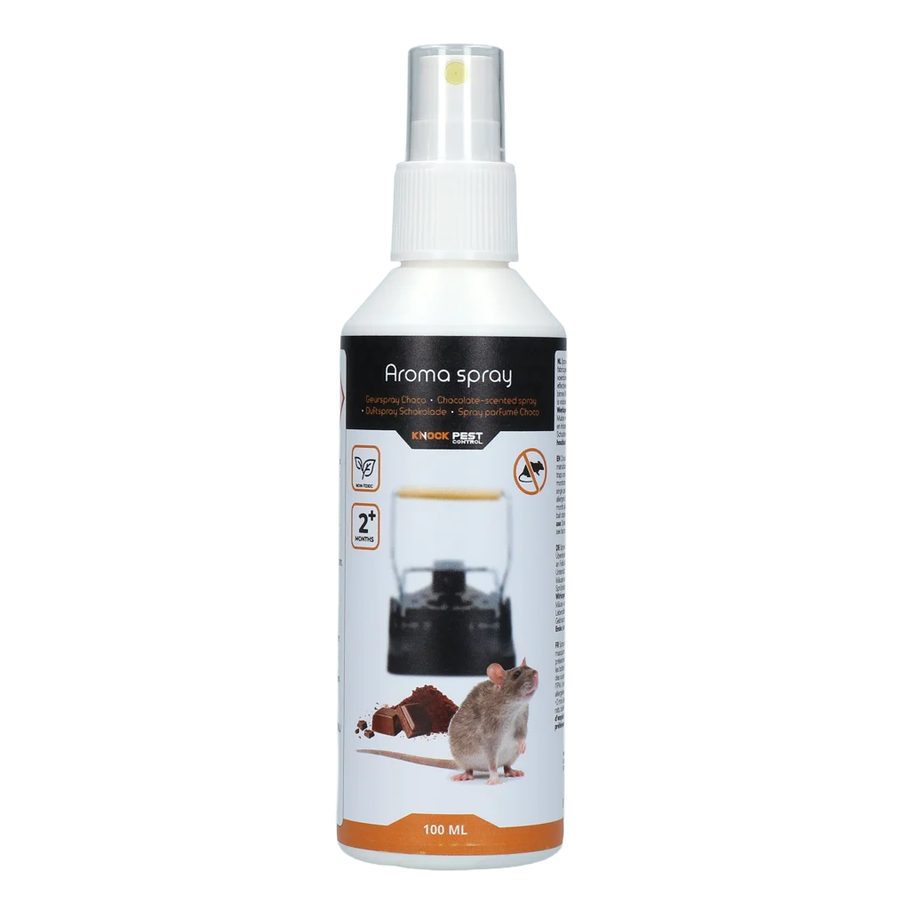 KNOC00170.png Spray parfumé à l’odeur de chocolat pour pièges, 100 ml – Knock Pest Geurspray – Image 1