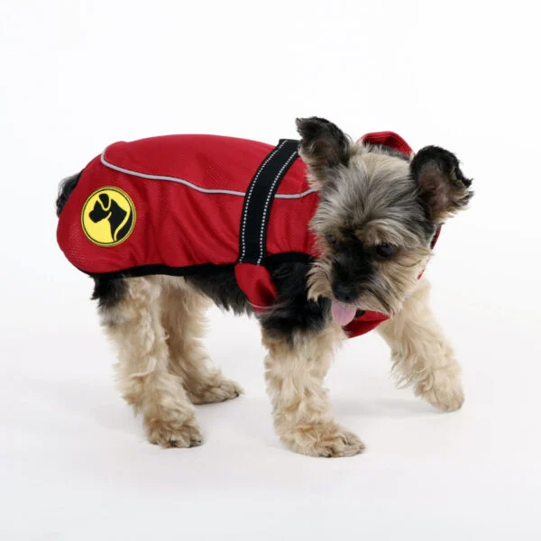 Manteau pour chien contre les tiques et les puces avec élément réfléchissant, XXXXS, longueur de dos 20 cm – Dog Armor Knockdown Coat (Insect Shield)
