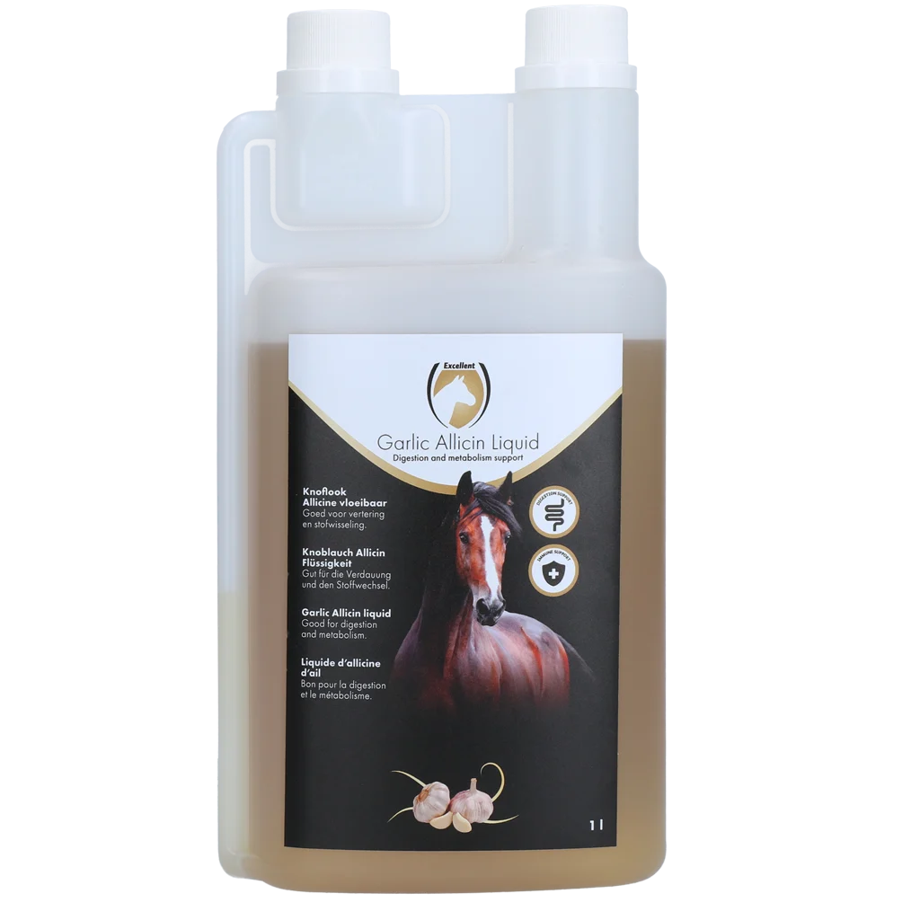 Ail liquide pour chevaux, 1 l – Excellent Horse Garlic Allicin Liquid – Image 1