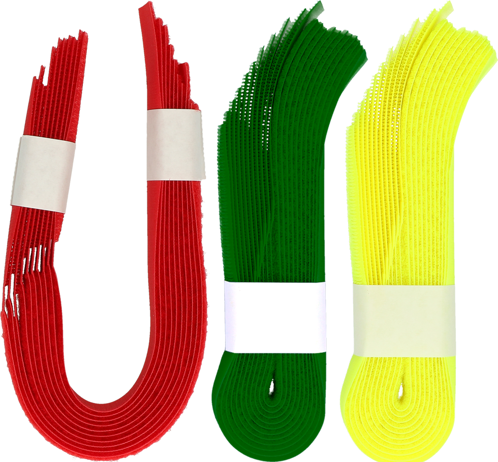 Koeherkenningsband met Klittenband, Rood, 10 Stuks Bracelet d’identification pour bovins avec fermeture autoagrippante, rouge, 10 pièces