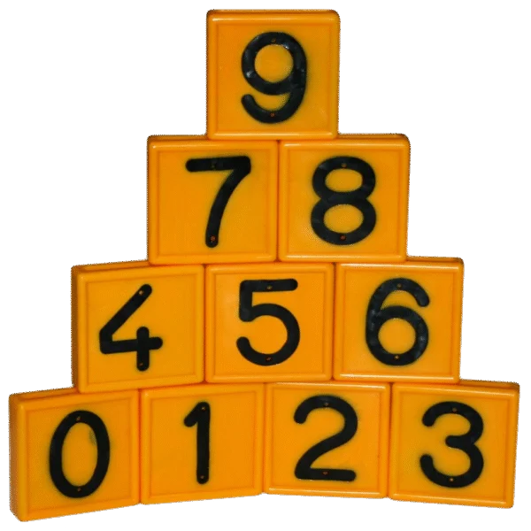 Numéro tubulaire pour collier No. 1, jaune 6/9