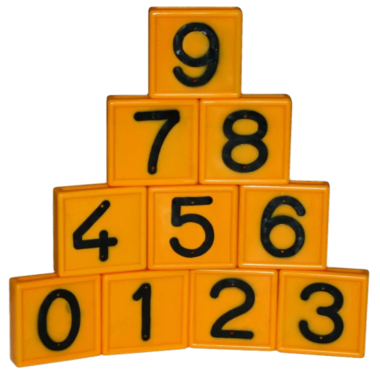 Numéro tubulaire pour collier No. 1, jaune 6/9