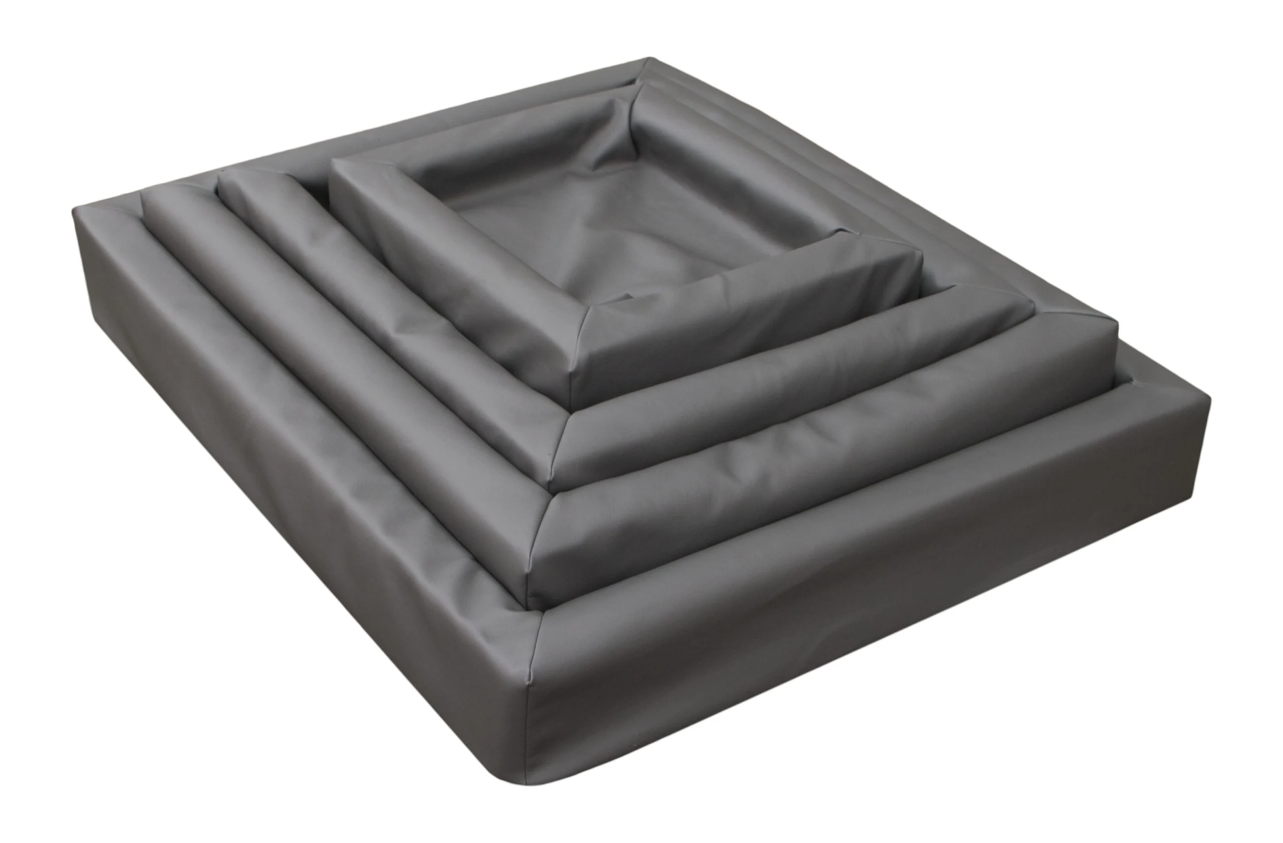 Panier lounge pour chien en similicuir avec bord surélevé S, 50 x 60 cm – Image 4
