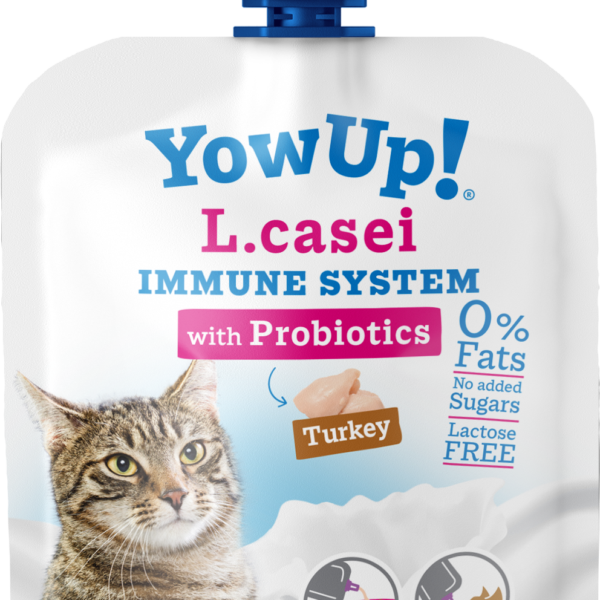 Yaourt pour chat aux probiotiques et à la dinde, sans lactose, 85 g – YowUp! L. Casei Immune System Turkey